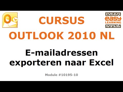 Outlook: Exporteren van emailadressen