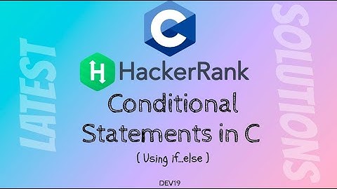 #6.1 Conditional Statements in C | HackerRank C Solutions Latest | #cprogramming #coding  #cpp #506
