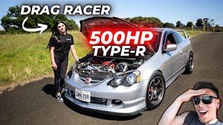 I Met A Girl Drag Racer Who Drives A 500HP Turbo Integra Type R DC5 / RSX