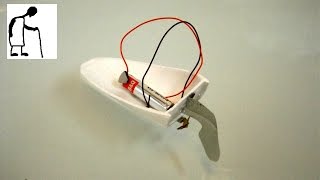 Simple electric boat from Styrofoam Cup