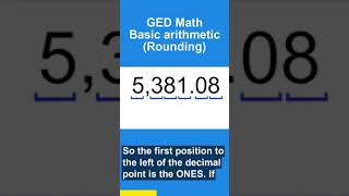 GED Math Rounding #shorts