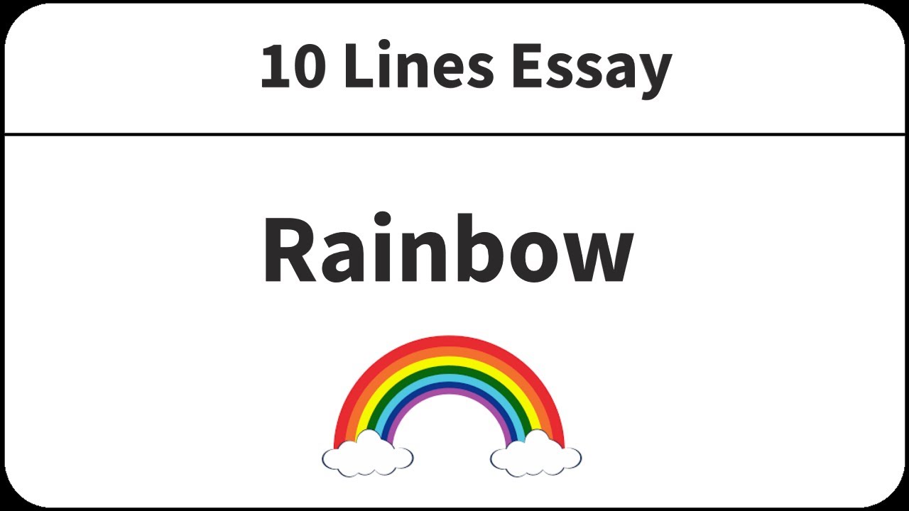 creative essay about rainbow