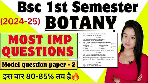 bsc 1st semester botany most important questions 2024-2025 exam knowledge adda lion batch