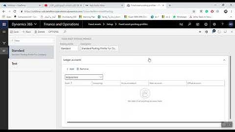 D365 Finance Fixed Asset Posting Profile Setup