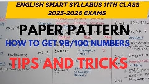 English 11th Class Pairing Scheme 2026 | Paper Pattern & Marks Distribution | Objective + Subjective