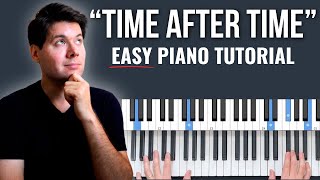 картинка: Как играть «Time After Time» Синди Лопер // ЛЕГКИЙ самоучитель игры на фортепиано