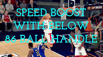 SECRET TO SPEEDBOOST WITH BELOW 86 BALL HANDLE // NBA 2K20