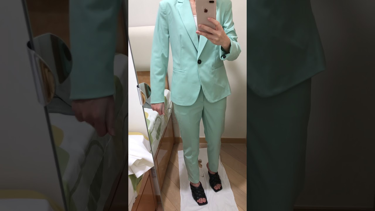 zara green suit