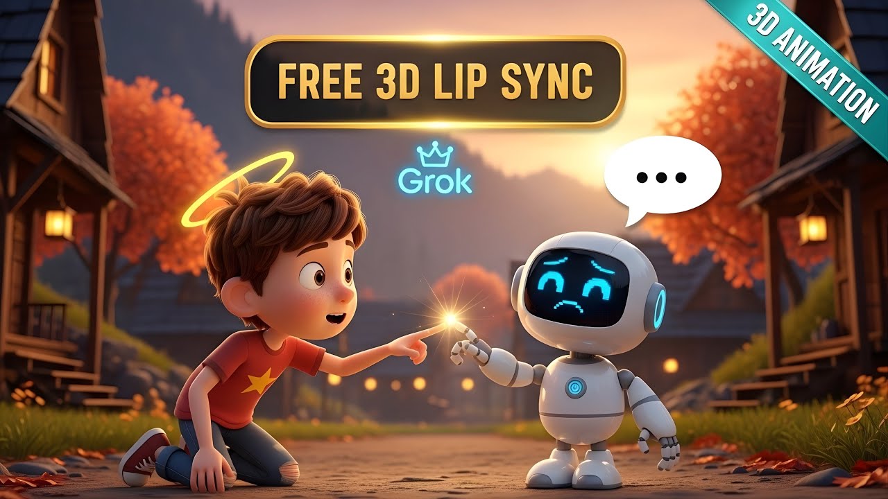 How to Make 3D AI Talking Animations with Grok (100% FREE, Perfect Lip ...