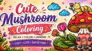 Magical Mushroom House Coloring 🍄✨ | Relaxing Art with Alcohol Markers