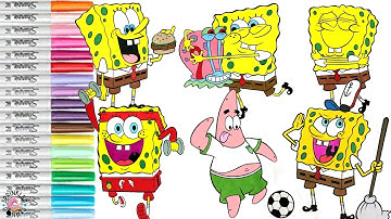 SpongeBob SquarePants Coloring Book Compilation SpongeBob Patrick Star  | SPRiNKLED DONUTS