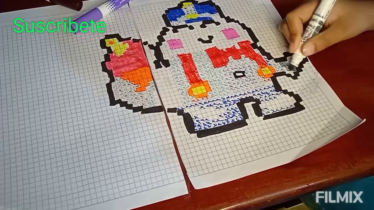 Dibujando A Lou En Pixel Art Brawl Stars Youtube - lou brawl stars pixel art