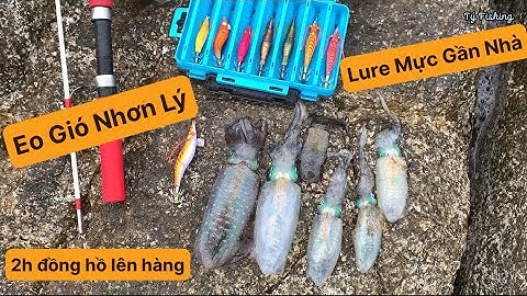 Câu Mực Tự Nhiên, Lure Mực, Mực Lá. Tý Fishing. ( Vietnamese squid lure ).