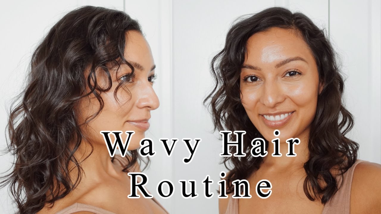 Wavy Hair Routine 2a/2b Curls W/ Denman Brush - YouTube