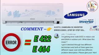 How to solve error code E422 &E464 in #SAMSUNG_DC_INVERTER_AC // Samsung ac error code pdf