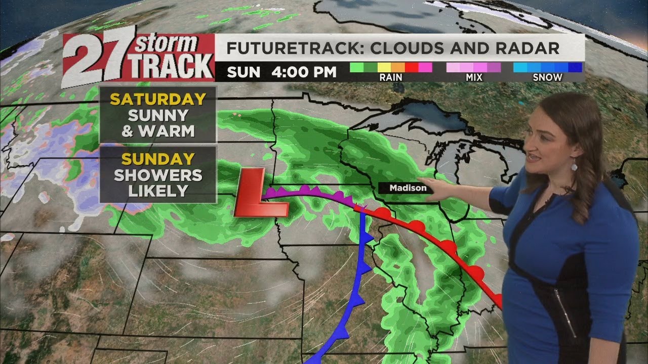 Sunny Saturday ahead of rain chances into Sunday - YouTube