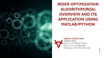 RIDER OPTIMIZATION ALGORITHM(ROA) OVERVIEW AND ITS APPLICATION USING MATLAB PYTHON