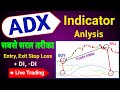 ADX Indicator Strategy || How To Use ADX Indicator For Intraday & Positional Trading || 🔴 Live