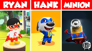 RYAN vs HANK vs MINION / Tag with Ryan vs Minion Rush | android ios gameplay 1080p 60fps landscape