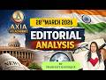 Daily Editorial Analysis – 28th March | UPSC & APSC Current Affairs by AXIA IAS