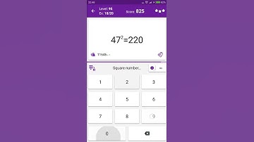 Math Tricks - Training mode - square numbers between 40 and 49 - level 095 (Number Keyboard)