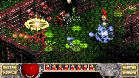 Diablo I: The Hell (Co-op Doom Playthrough) - Crypts Level 23 Part 3