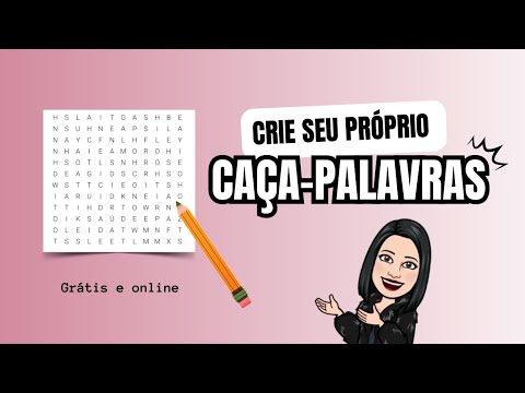 COMO CRIAR UM CAÇA-PALAVRAS ONLINE RÁPIDO E FÁCIL 