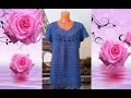 Летняя туника крючком.Часть 1.Кокетка.Summer tunic crocheted.Part 1.Coquette.