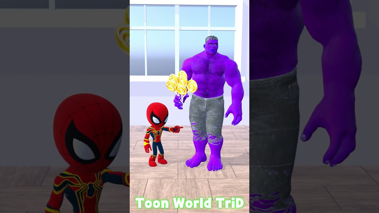 🍬 Hulk Keeps Losing His Candy… Thanks to Spider-Man! 😭🕷️