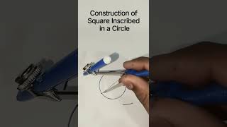 Construction of a Square Inscribed in a Circle #studyo #mathematics #square #construction