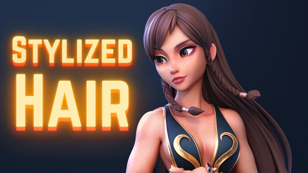 how to make stylized hair zbrush