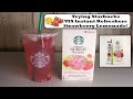 Trying Starbucks VIA Instant Refreshers Strawberry Lemonade!