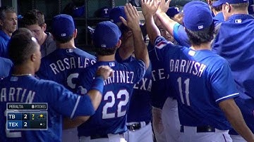 TB@TEX: Choo laces an RBI double to tie the game