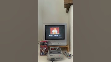 Final Fight super famicom on CRT TV #retrogaming #videogames #capcom #nintendo #continue