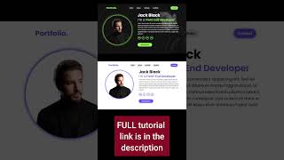 Portfolio Website Design using only HTML & CSS #htmlcss #cssanimation #shorts #css #portfolio