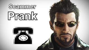 Adam Jensen Calls Tech Support Scammers - Deus Ex Prank Call