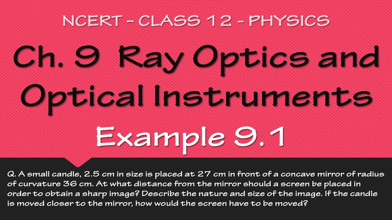 Class 12 Physics NCERT Solutions | Example 9.1 | Ch. 9 Ray Optics and ...