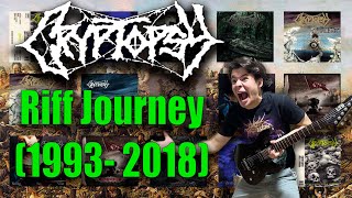 CRYPTOPSY Riff Journey (1993 - 2018 Guitar Riff Compilation)