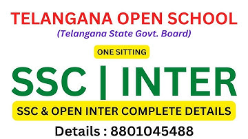 Telangana Open School Admission Details, TOSS Admission 2022 2023 Last Date, Open Inter ela cheyali