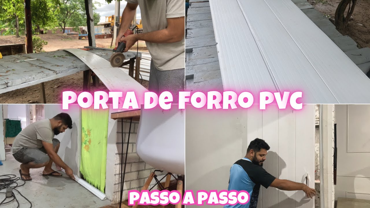COMO FAZER PORTA DE CORRER DE FORRO PVC SEM GASTAR NADA - YouTube
