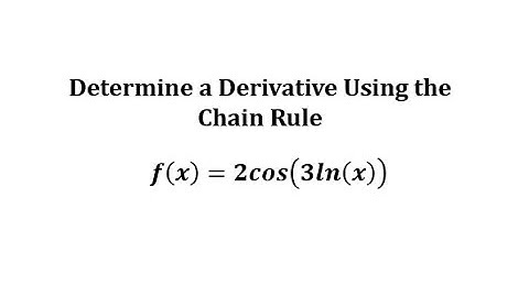 Determine a Derivative Function Using the Chain Rule (Cosine of Ln)