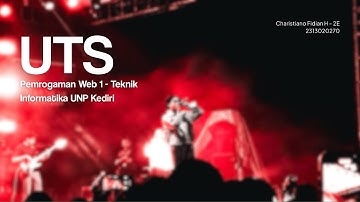 Tugas UTS Pemrograman Web 1 - Teknik Informatika UNP Kediri