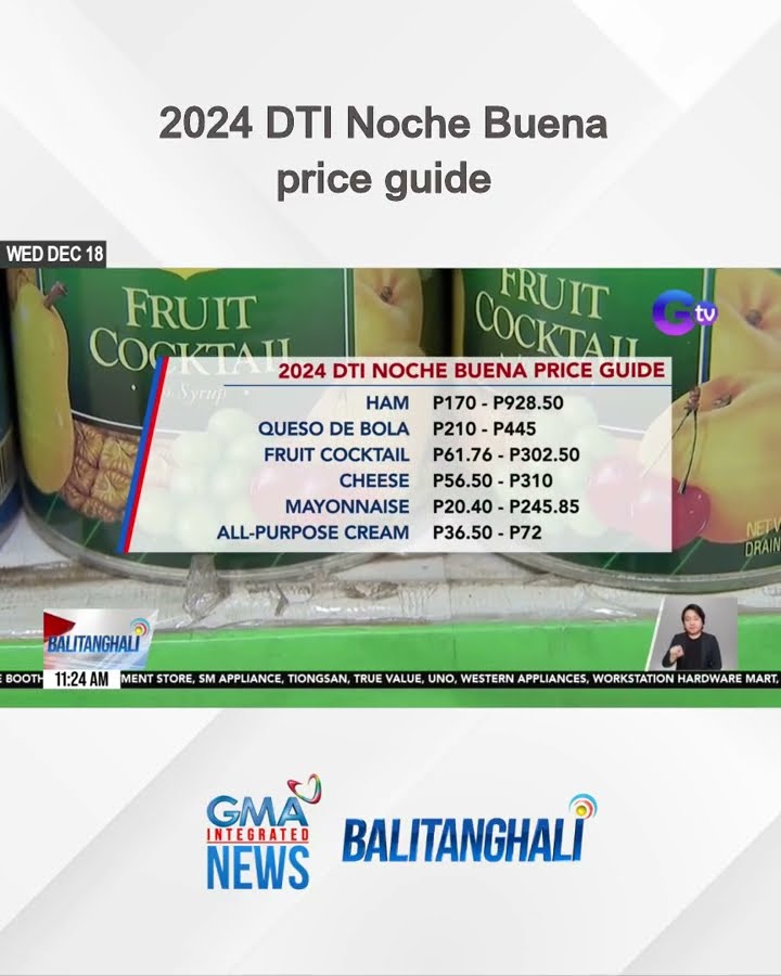 2024 DTI Noche Buena price guide | Balitanghali