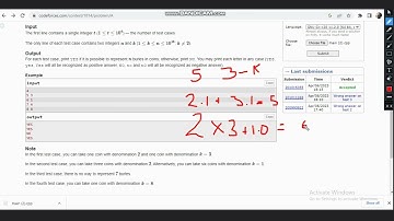 A. Coins | Educational Codeforces Round 146 (Rated for Div. 2) | Codeforces Solution