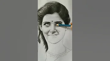 Actress Samantha Pencil Drawing Video | #samantha #samantharuthprabhu #drawing #liveartchennai