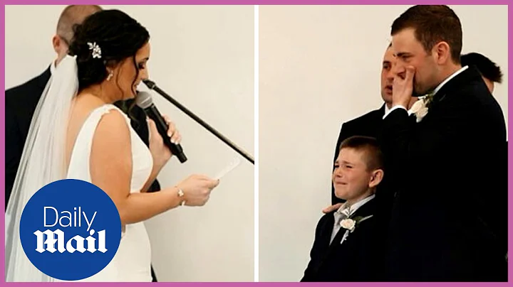 Bride makes vows to her new stepson at her wedding to his father