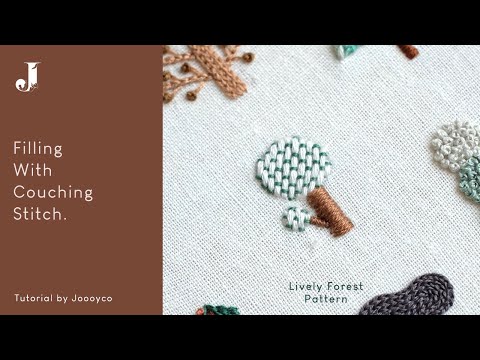 Filling with couching stitch tutorial by joooyco