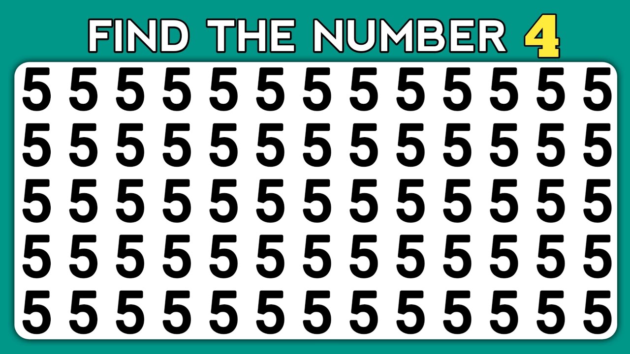 Find the Odd One Out - Can You Spot the Different Number and Letter ...