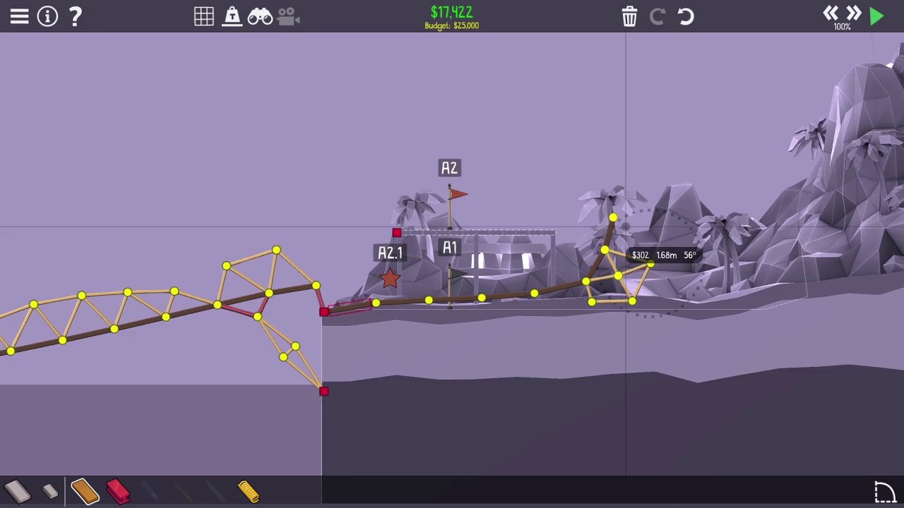 Poly Bridge 2 2 10c Fork In The Road Challenge Youtube