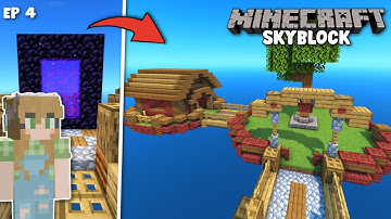 Animal Island + First Trip to the Nether (aka absolute chaos) 🐄 | Skyblock Ep 4